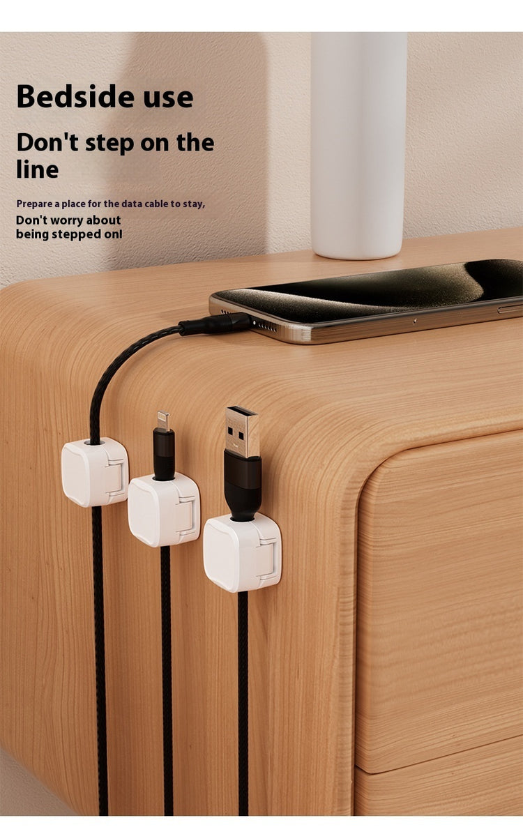 Magnetic Cable Clip Under Desk Cable Management Adjustable Cord Holder Wire Organizer And Cable Management Wire Keeper - My Store
