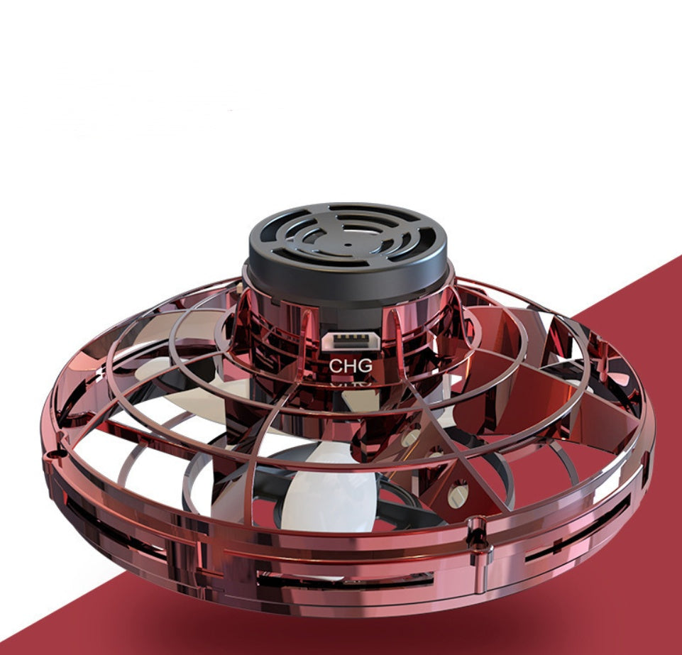 Mini Fingertip Gyro Interactive Decompression Toy Drone LED UFO Type Flying Helicopter Spinner Toy Kids - My Store