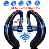 Wireless Bluetooth 5.0 Earpiece Headset Driving Trucker Earbuds Noise Cancelling - My Store