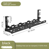 Punch-free Carbon Steel Under Desk Cable Management Rack - My Store