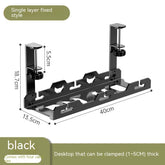 Punch-free Carbon Steel Under Desk Cable Management Rack - My Store