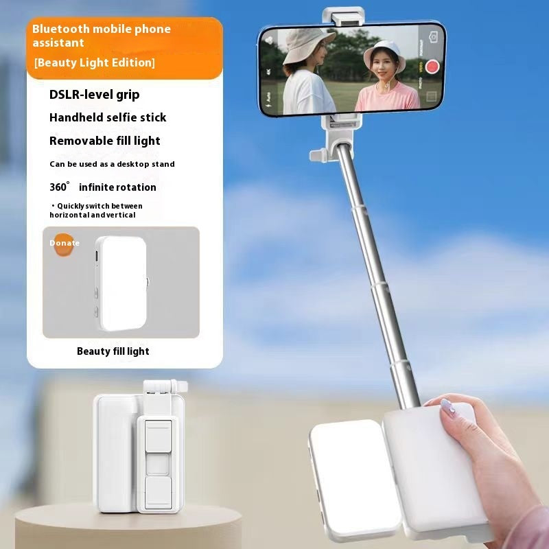 Multifunctional Fill Light Telescopic Stable Selfie Stick - My Store
