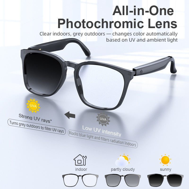 Ai Translation Smart Glasses Photochromic Bluetooth Wireless - My Store