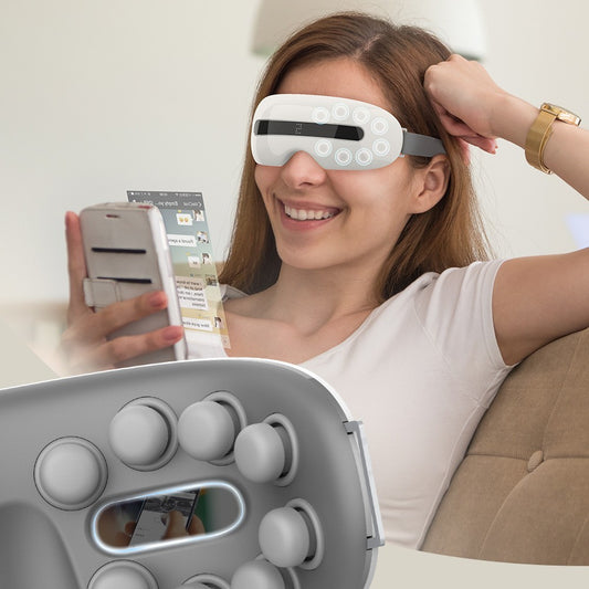 Heated Eye massager with vibration & Tapping-USB Rechargeable