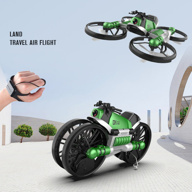 WiFi FPV RC Drone Motorcycle 2 in 1 Foldable Helicopter Camera 0.3MP Altitude Hold RC Quadcopter Motorcycle Drone 2 in 1 Dron - My Store