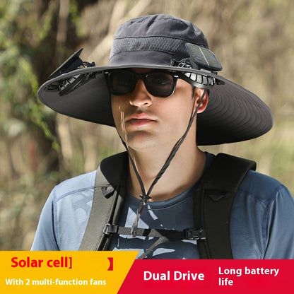 Solar-Powered Cooling Hat – UV Protection + Long Battery | SaraGadgetech