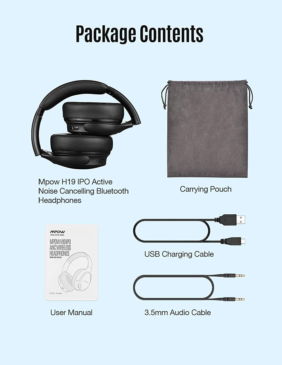 Mpow H19 IPO Active Noise Cancelling CVC8.0 Microphone - My Store