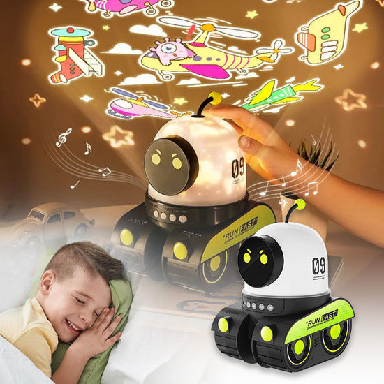 LED Night Light Starry Sky Projector Galaxy Robot Projection Lamp Bluetooth Music For Kids Bedroom Home Party Decoration - My Store