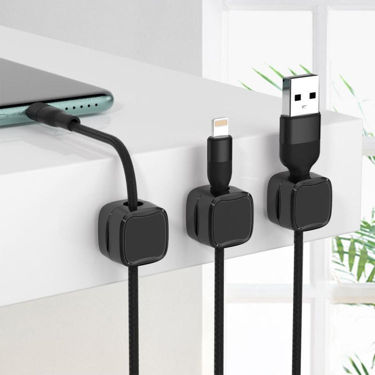 Magnetic Cable Clip Under Desk Cable Management Adjustable Cord Holder Wire Organizer And Cable Management Wire Keeper - My Store