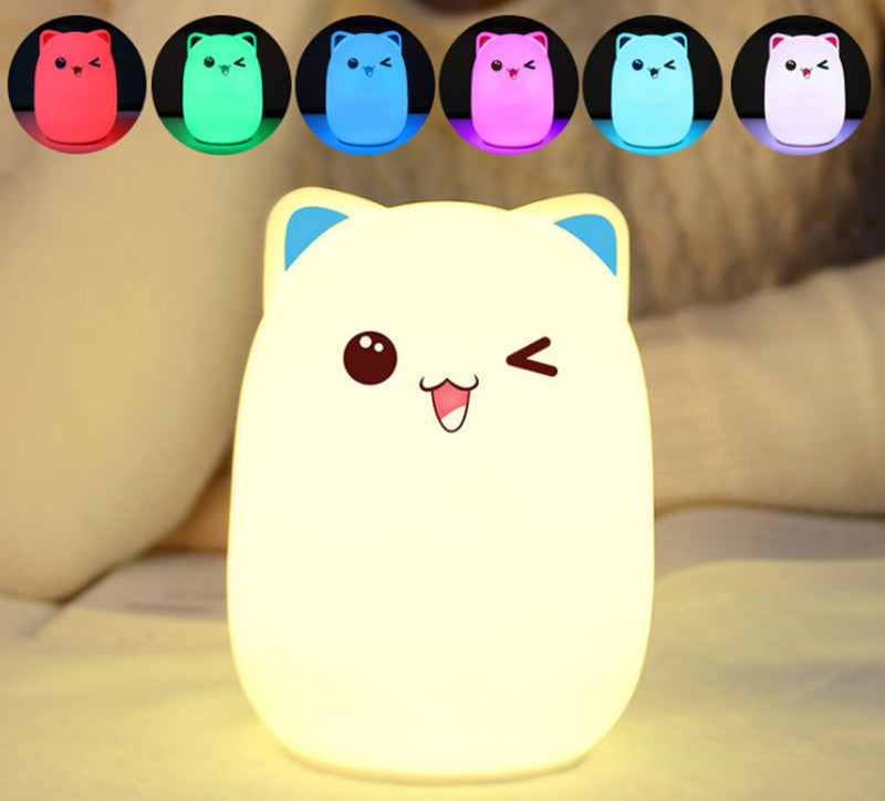 Cartoon silicone lamp clapping lamp colorful night lamp - My Store