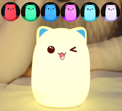 Cartoon silicone lamp clapping lamp colorful night lamp - My Store