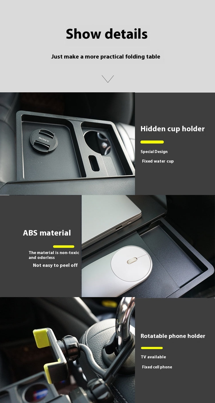 Car Dining Table Rear Seat Folding Rice Table Laptop Stand - My Store