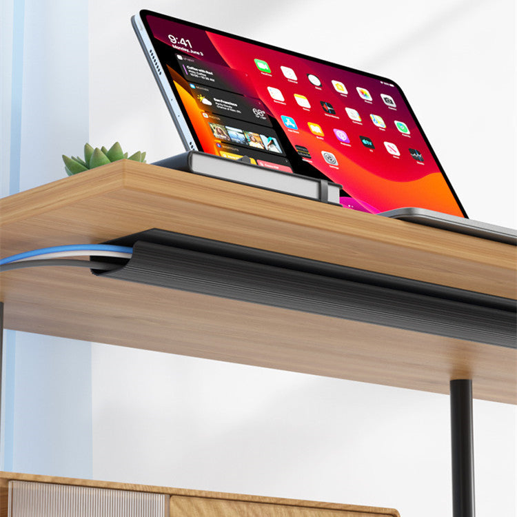 Computer Desk Bottom Cable Management Rack Storage Slot - My Store