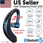 Wireless Bluetooth 5.0 Earpiece Headset Driving Trucker Earbuds Noise Cancelling - My Store