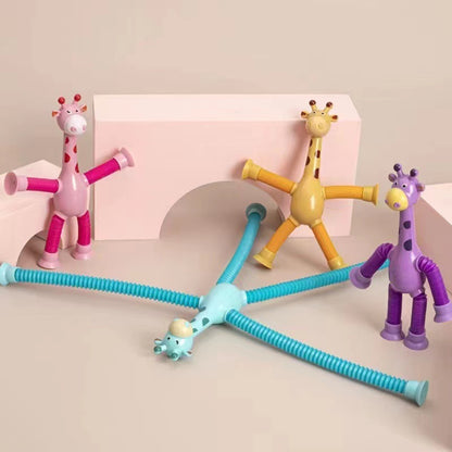 Giraffe Tubes Sensory Toys Novelty Spring Fidget Toy Stretch Tube Stress Relief Toy For Kid Birthday Gift Party Favors - My Store