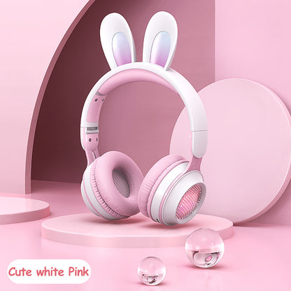 Rabbit Ear Headphones Wireless Luminous Extendable 