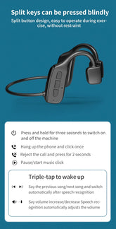 Bone Conduction Headphones Bluetooth 5.1 Wireless Headset Earbuds Outdoor Sport - My Store