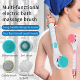 Electric Bath Brush with multiple brush heads for deep cleansing and massage, enhancing your shower experience.