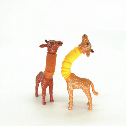 Giraffe Tubes Sensory Toys Novelty Spring Fidget Toy Stretch Tube Stress Relief Toy For Kid Birthday Gift Party Favors - My Store