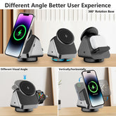 Three-in-one Magsafe Magnetic Wireless Charger Mobile Phone Watch Headset - My Store