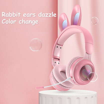 Rabbit Ear Headphones Wireless Luminous Extendable 