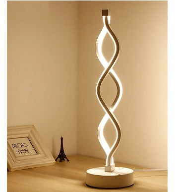 Wave Type LED Desk Lamp Plug-in Three-color Temperature Desk Lamp - My Store