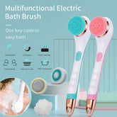 Multifunctional Electric Bath Brush with soft silicone bristles, deep cleaning features, and IPX7 waterproof design.