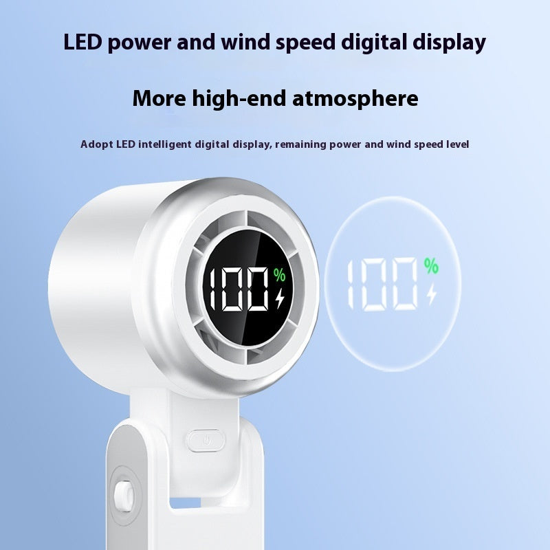 Handheld High-speed Mini Little Fan Foldable Handheld Digital Display Fan - My Store