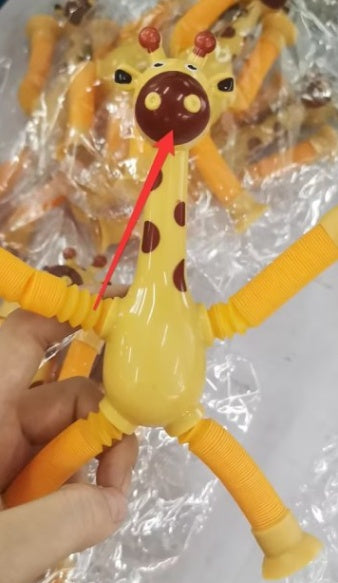 Giraffe Tubes Sensory Toys Novelty Spring Fidget Toy Stretch Tube Stress Relief Toy For Kid Birthday Gift Party Favors - My Store
